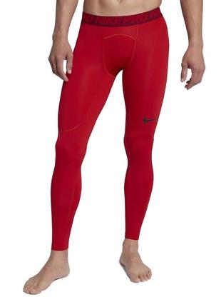 Термобілизна чоловіча nike men's dri-fit pro training tights-gym red (838067-657)1 фото