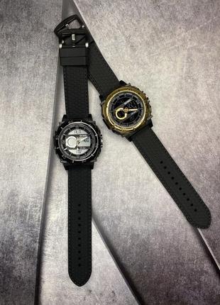 Мужские наручные кварцевые (электронные) часы skmei 2098gdbk gold-black7 фото
