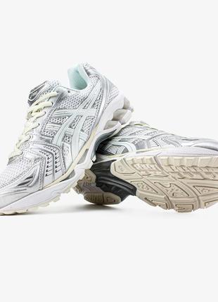 Топові чоловічі кросівки asics gel kayano "white/silver"5 фото