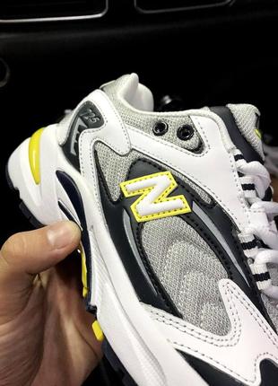 Кроссовки мужские new balance 725 white &amp; grey &amp; black &amp; yellow👟7 фото