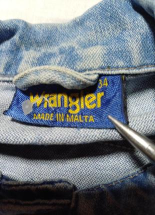 Куртка джинсовая мальтийка (елочка) винтажная 70х-80х wrangler размер 34 made in malta3 фото
