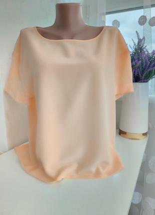 Шелковая блуза персикового цвета