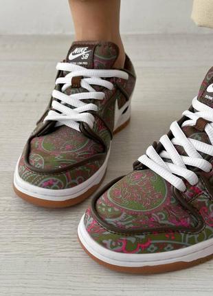 Кроссовки nike sb dunk low paisley brown5 фото