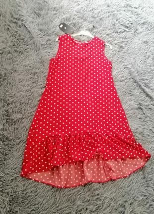 Красивое легкое платье летняя ткань струйная supersoft с воланом различные размеры и цвета