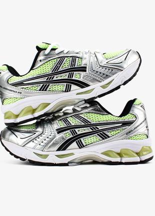 Топові чоловічі кросівки  asics gel kayano 14 "silver/green"5 фото