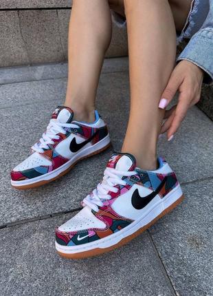 Кроссовки nike sb dunk low parra multi color1 фото