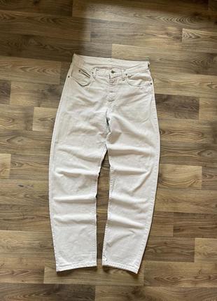 Штани брюки lee білі широкі штаны baggy loose fit levis 501 32×34 m5 фото