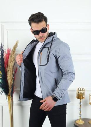 Мужская легкая куртка ветровка премиум качества в стиле the north face tnf1 фото