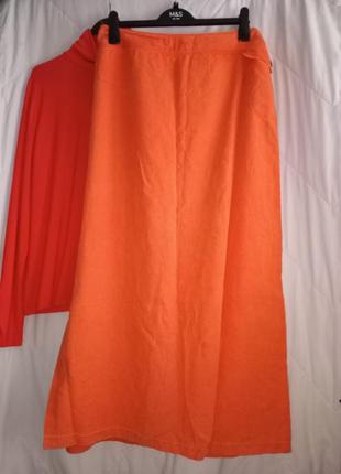 Обалденная длинная юбка-"варенка", на запах с шикарным составом, 52-56разм,marco pecci, германия.3 фото