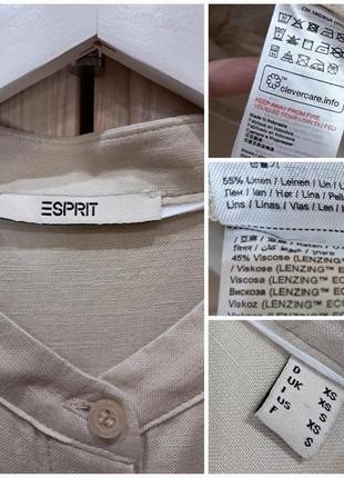 Лляна сорочка esprit, розмір xs, s льняная рубашка, блуза10 фото