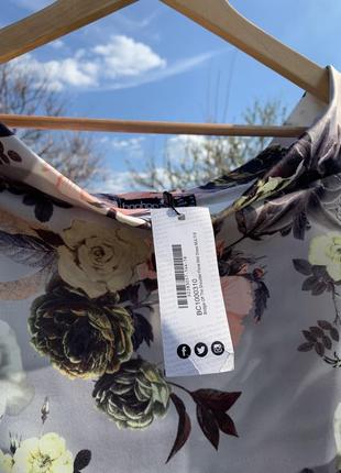 Новое платье миди в цветок с открытыми плечами от boohoo, размер с4 фото