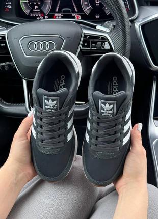 Женские кроссовки adidas originals iniki w dark gray white4 фото