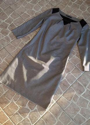 Теплое платье в клетку