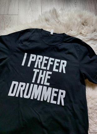 🧡🖤💛 крута чорна футболка i prefer the drummer3 фото