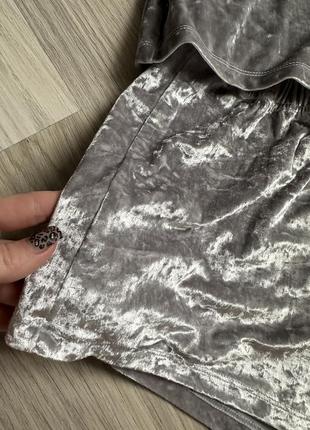 Велюрова піжама літня піжама шорти майка2 фото