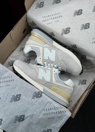 Женские кроссовки new balance classic prm gray beige9 фото