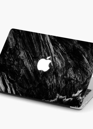 Чохол пластиковий apple macbook pro 14.2 a2442 чорні скелі (black rocks) макбук про case hard cover1 фото