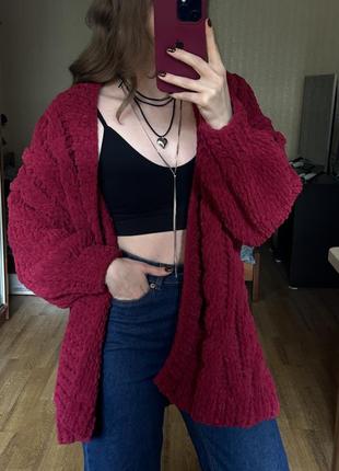 Плюшевый мягкий кардиган alize puffy