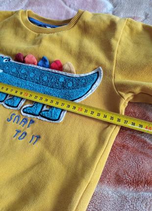 Детская одежда 💛 кофта желтая с крокодилом на 3-4 года, 98/104 размер4 фото