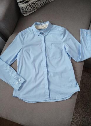 Рубашка базовая небесно-голубая h&amp;m1 фото