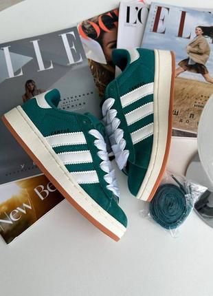 Женские кроссовки adidas campus green2 фото