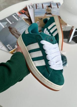 Женские кроссовки adidas campus green8 фото