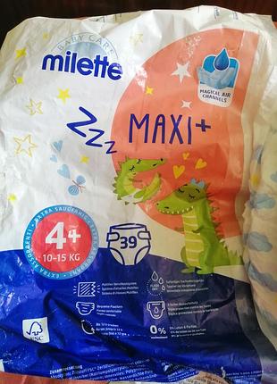 Milette памперсы 4+ размер, 7 шт