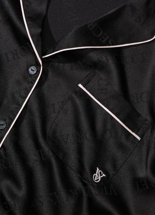 Піжама чорна сатинова з люкс колекції victoria’s secret (вікторія сікрет), оригінал5 фото