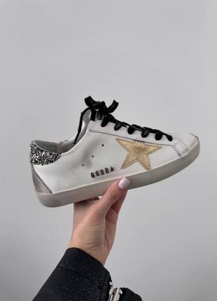 Жіночі кеди golden goose superstar gold glitter  / голден гус суперстар / жіноче демісезонні літні кросівки