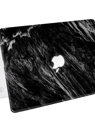 Чехол пластиковый для apple macbook pro / air черные скалы (black rocks) макбук про case hard cover прозрачный5 фото