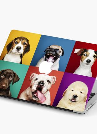 Чехол пластиковый для apple macbook pro / air породы собак (dog breeds) макбук про case hard cover прозрачный матово-білий