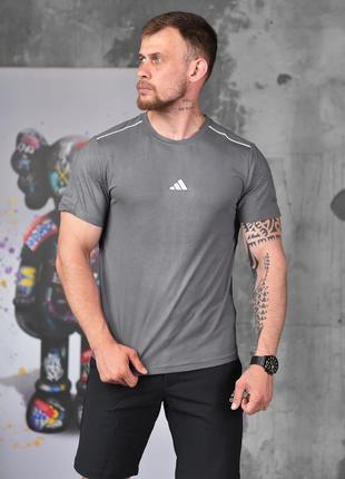 Футболка nineties adidas графит, белый, зеленый