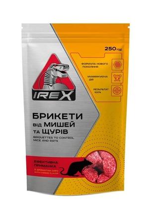 Брикеты парафиновые от мышей и крыс irex дой-пак 250 г