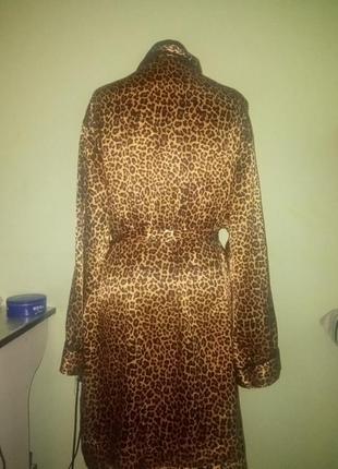 Вінтажний літній халат з леопардовим принтом .vintag storie2 фото