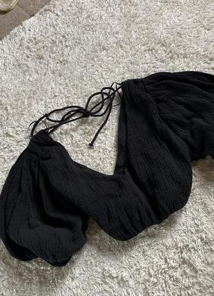 Женская укороченная блуза h&m