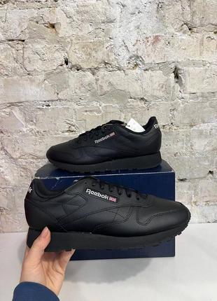 Кросівки reebok classic leather чорні оригінал нові