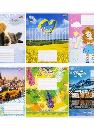 Зошит кольоровий 12 аркушів, клітинка "мрії" "mix"