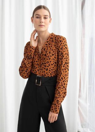 Леопардовая рубашка вискоза1 фото