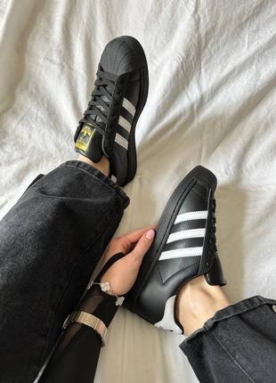 Adidas superstar 2w black / white premium