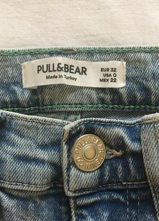 Джинсы pull&bear мом, трубы, высокая талия4 фото