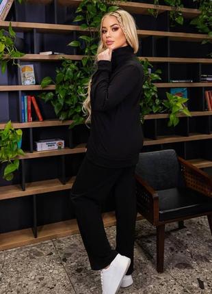 Женский черный спортивный костюм2 фото