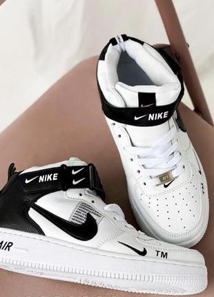 Кросівки nike air force 1 high black white5 фото