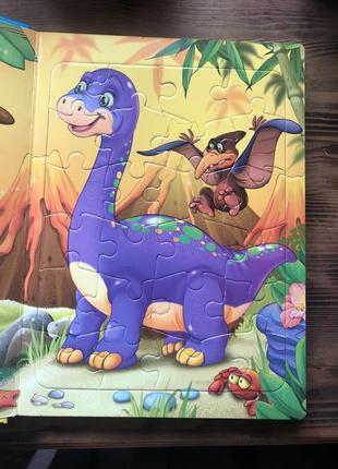 Книжка с пазлами «весели динозавры»2 фото