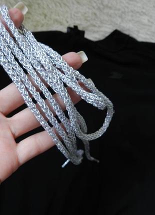 Сріблясті плетені шнурки ціна вказана за пару за комплект шнурків довжина 88 см