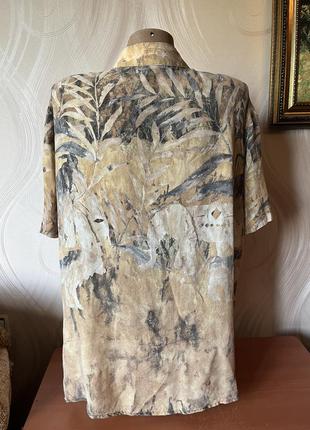 Шовкова сорочка з великими перламутровими ґудзиками2 фото