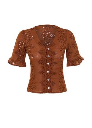 Натуральна  блуза блузка, прошва h&m (zara, massimo)7 фото
