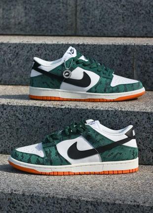 Кросівки nike dunk low “green snakeskin”5 фото