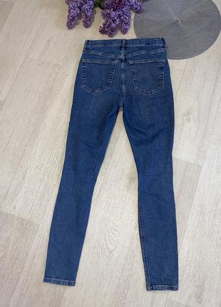 Джинсы синие рваные skinny джинсы topshop3 фото
