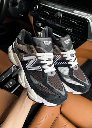 New balance 9060 black white brown