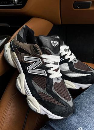 New balance 9060 black white brown3 фото